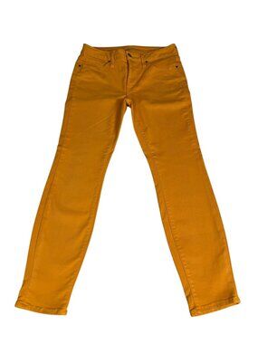a.n.a. Size 6 Skinny Ankle Jeans Golden Ochre Stretch Denim Fall